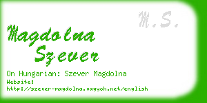 magdolna szever business card